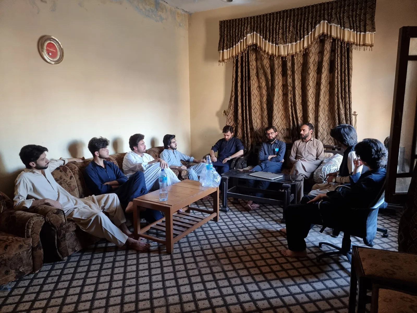 Volunteers of Mashaal Welfare Trust meeting at the trust's office in Thana.